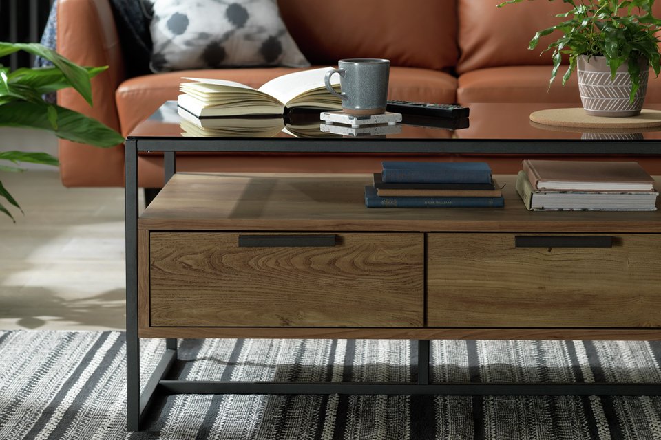 Coffee table with storage.